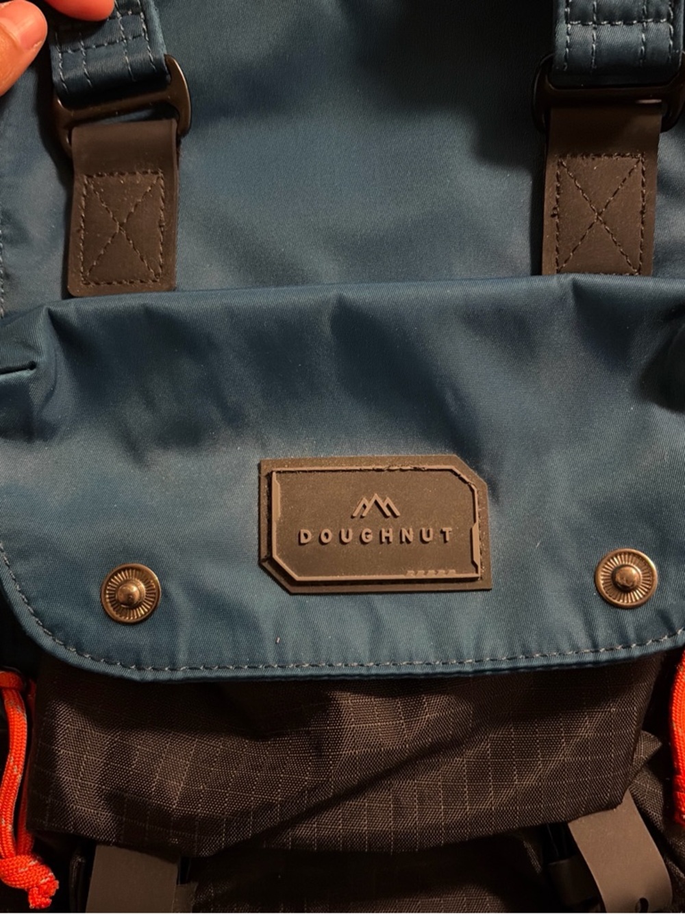 Doughnut Teal Backpack with Black Base